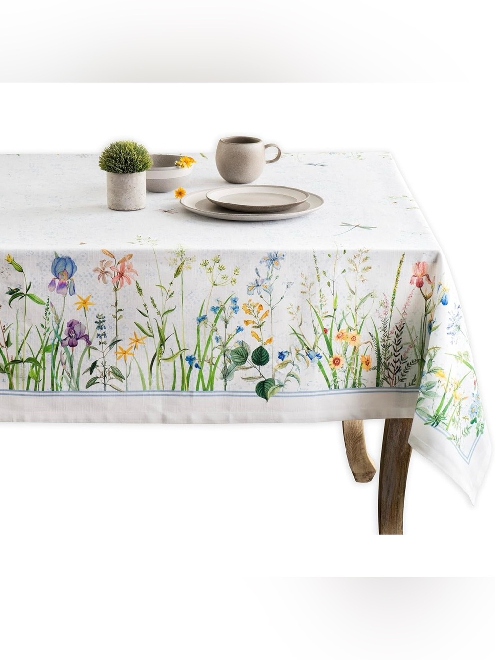 Maison d' Hermine Table Cloth Rectangle Table 100% Cotton 60 x 108 Inches